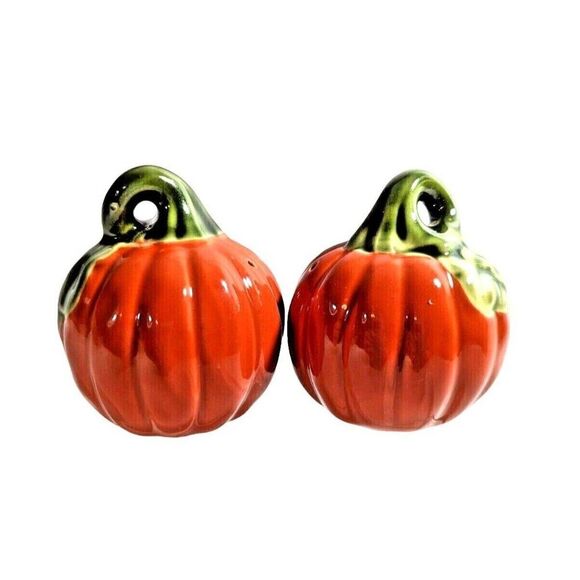 Harvest Pumpkin Salt and Pepper Shakers Serving Ware Fall Holiday Kitchen NEW - Picture 4 of 7
